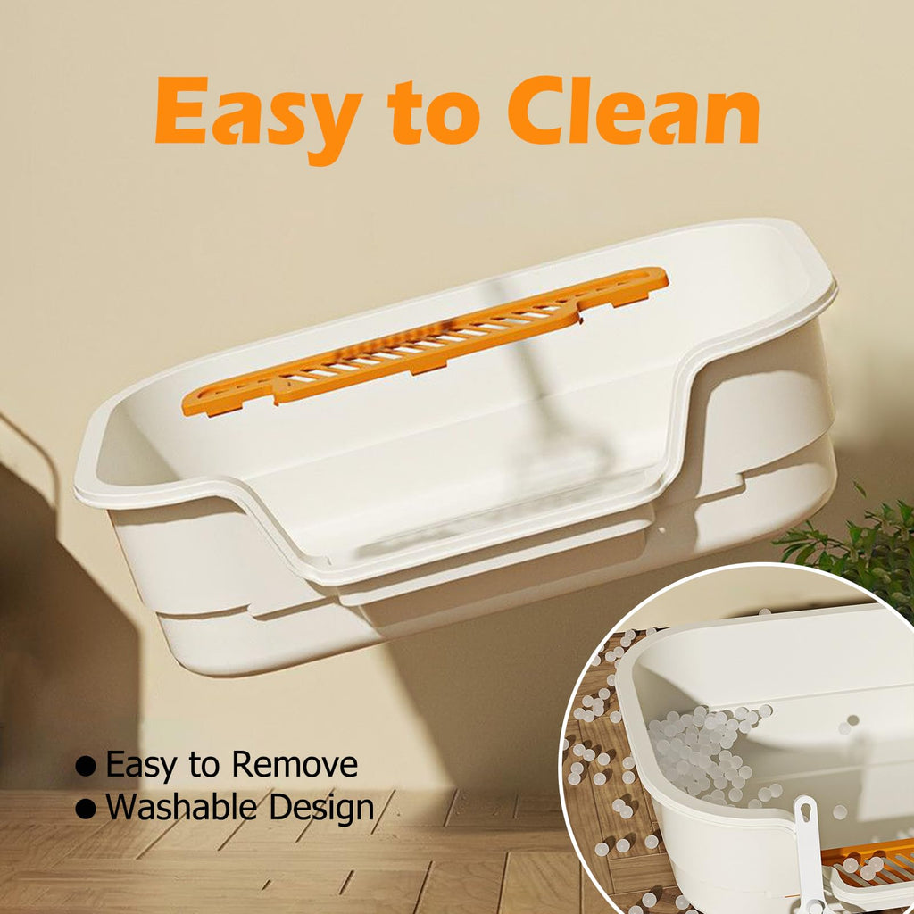 Large High Sides Low Entry Cat Litter Box R2132