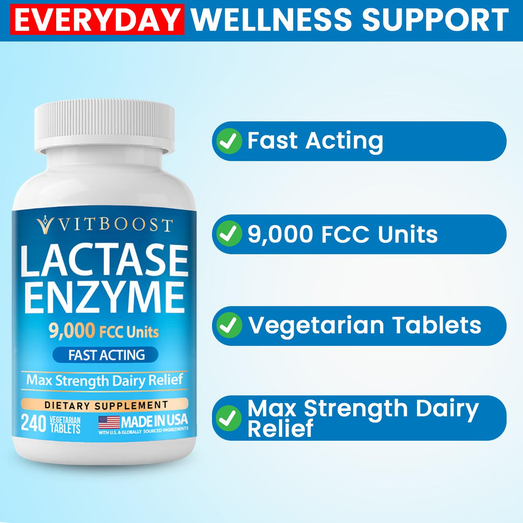 Lactase Enzyme 240 Tablets J58860