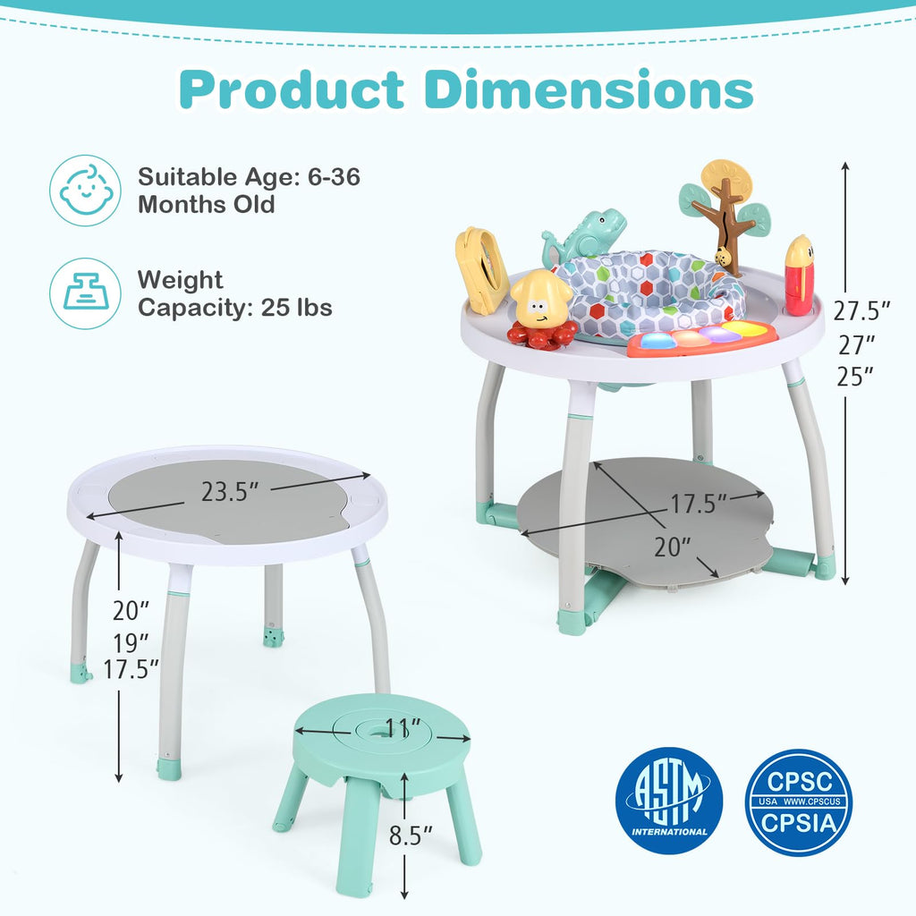 5 in 1 Baby Activity Center with Removable Toys White T11567