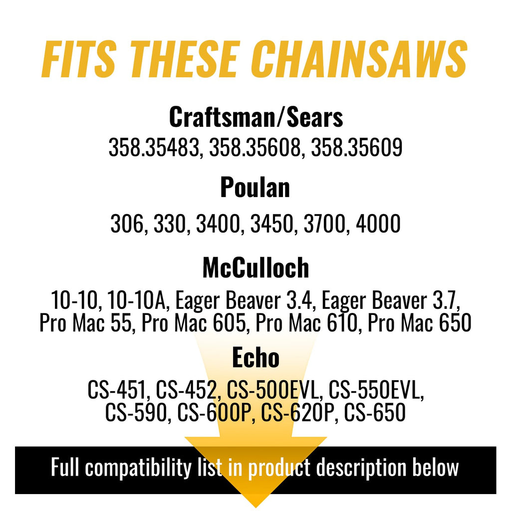 3 Pack 24 Inch Chainsaw Chain 81 Drive Links C130849