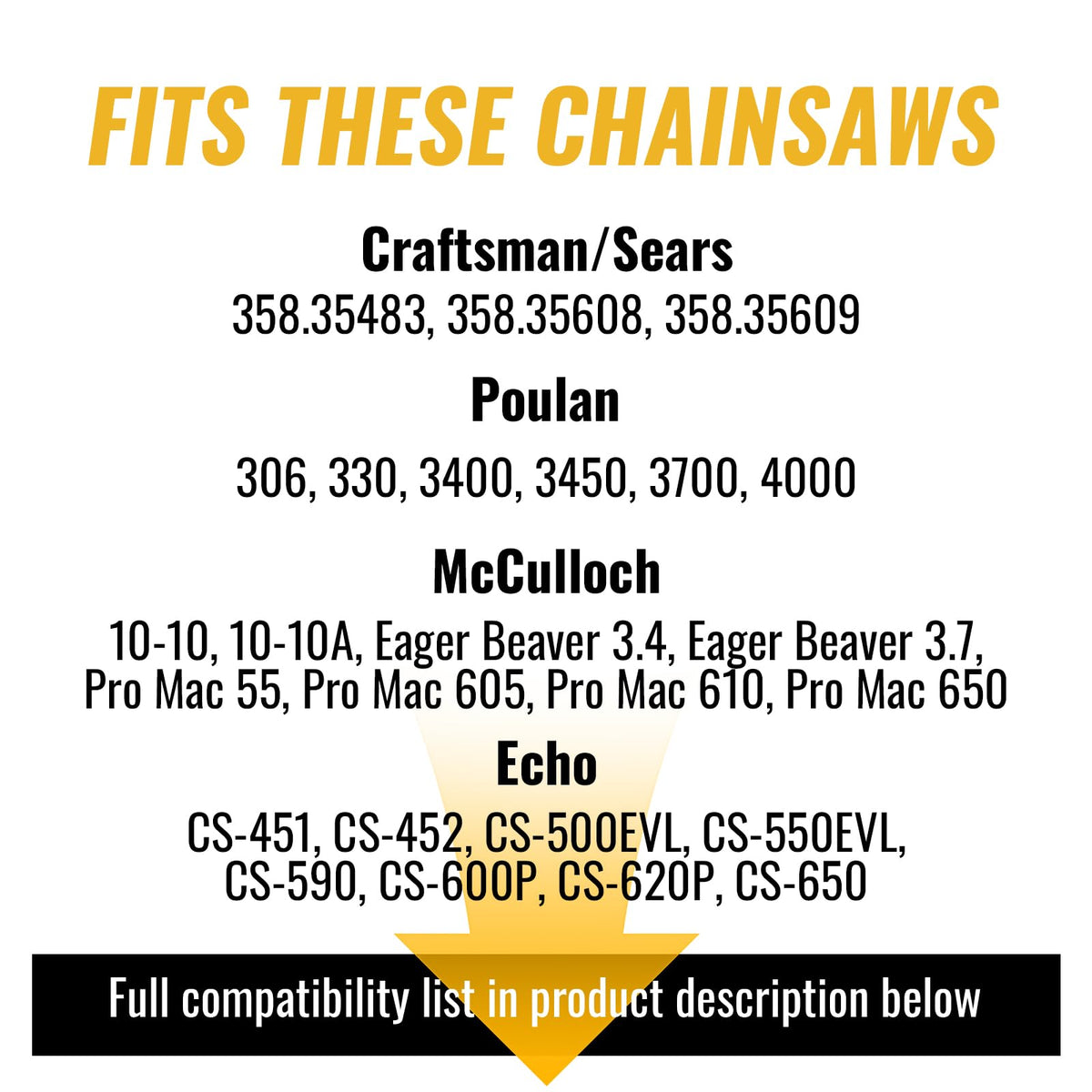 3 Pack 24 Inch Chainsaw Chain 81 Drive Links C130849