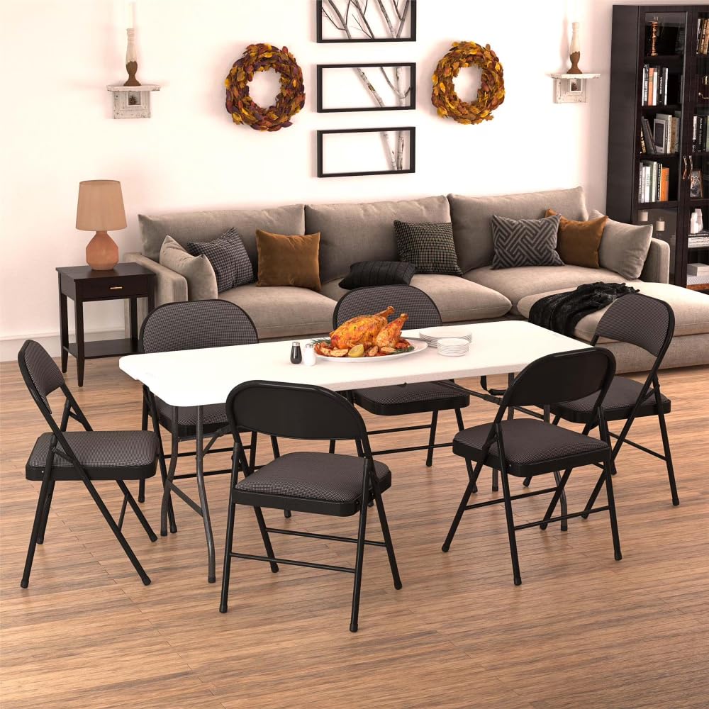 6 Foot Folding Table White Speckle Q19876