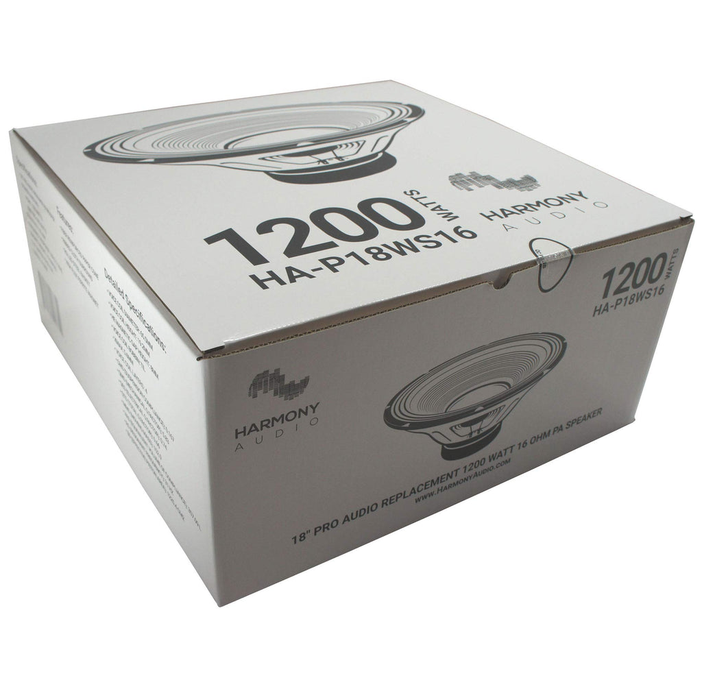 18" PA Replacement Subwoofer 1200W 16 Ohm Woofer C17028