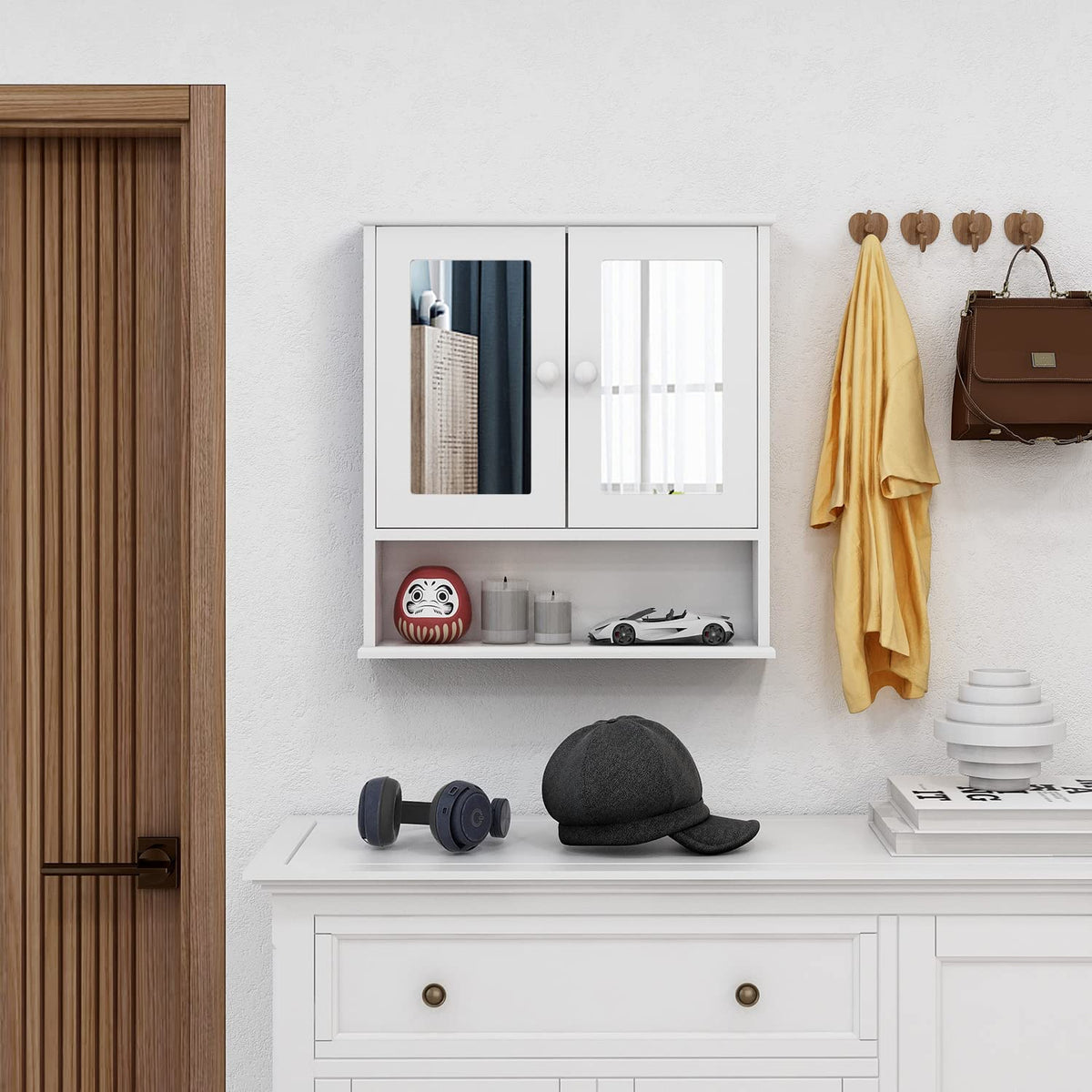 Medicine Cabinet with Mirror 2 Doors T817510