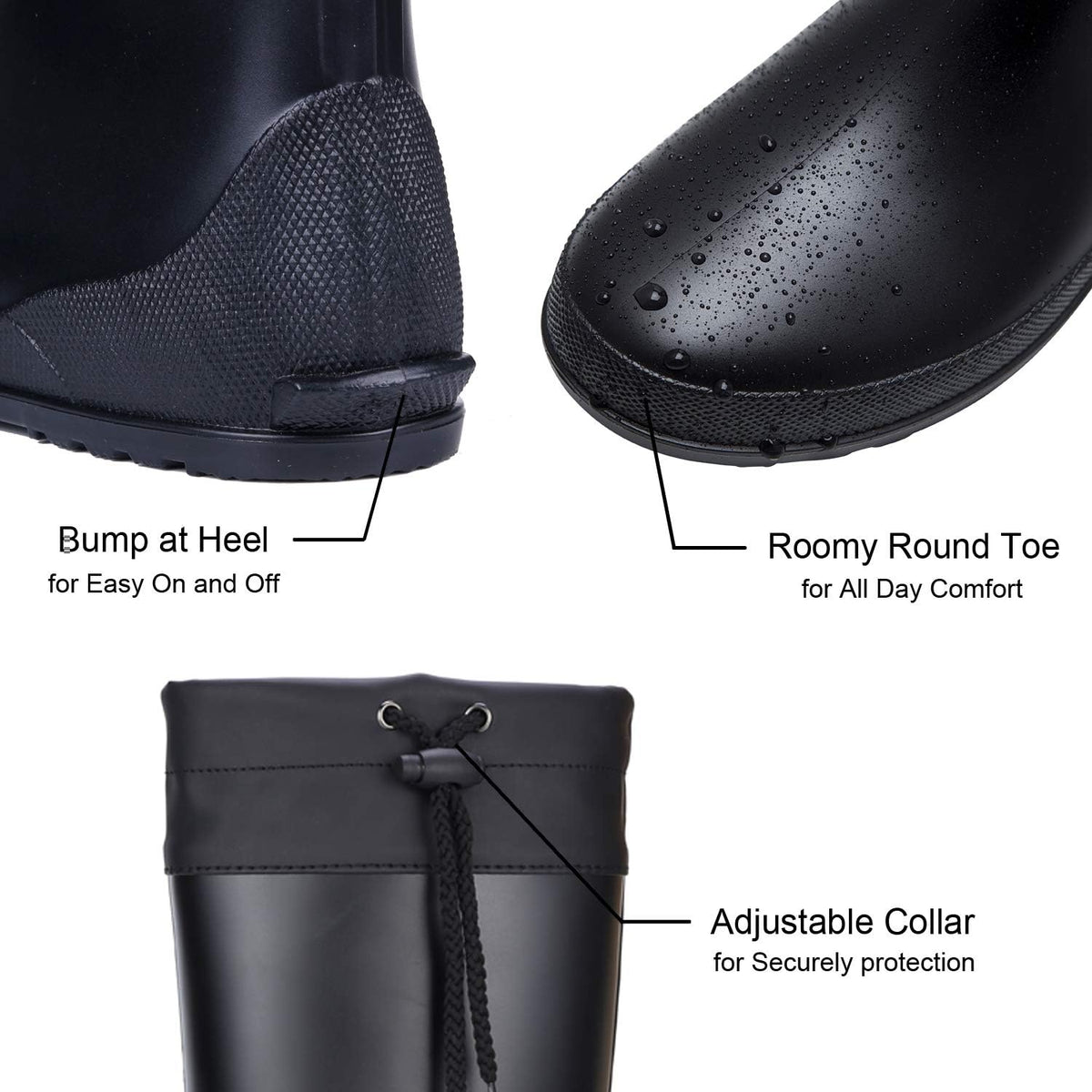 Women's Mid Calf Rain Boots V493461