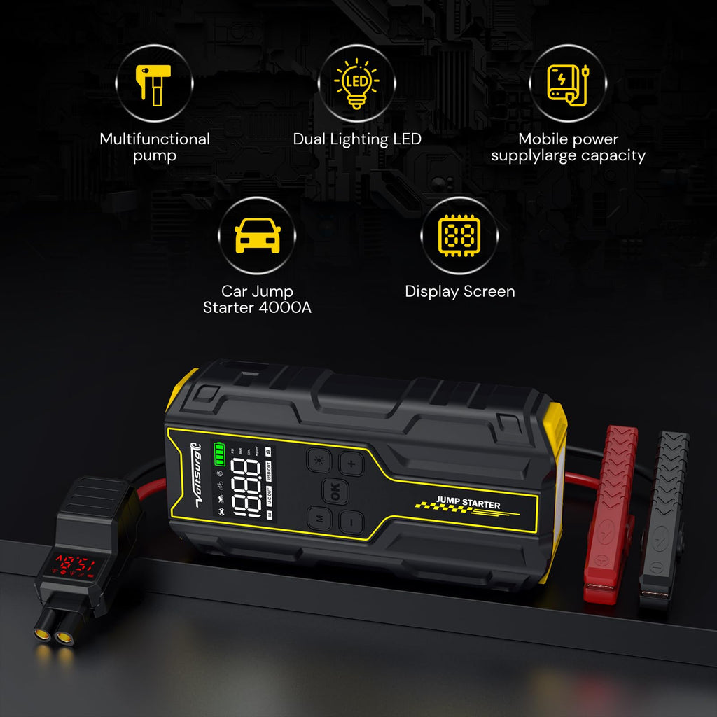 6000A Peak 12V Jump Starter with Air Compressor N62349