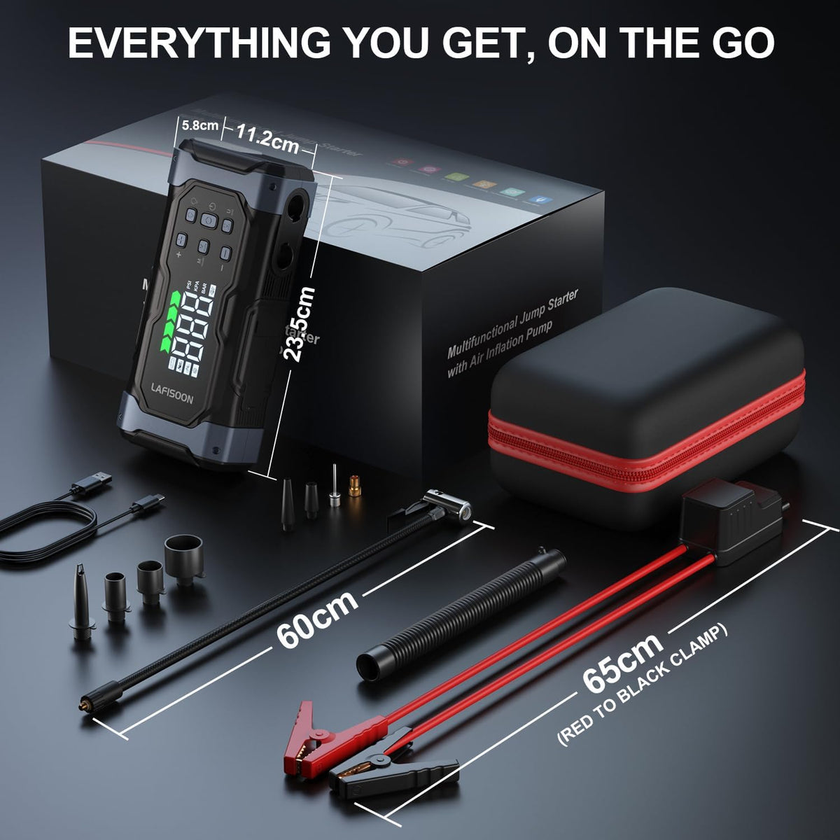9000A Jump Starter with Air Compressor H46141