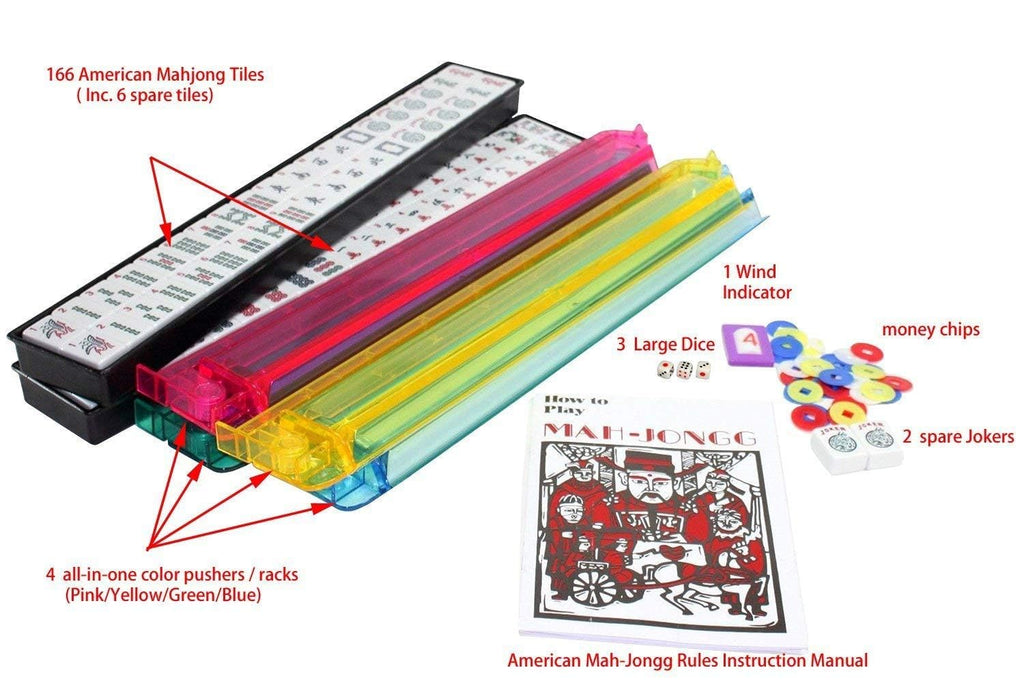 American Mahjong Set 166 Tiles with Soft Bag D657