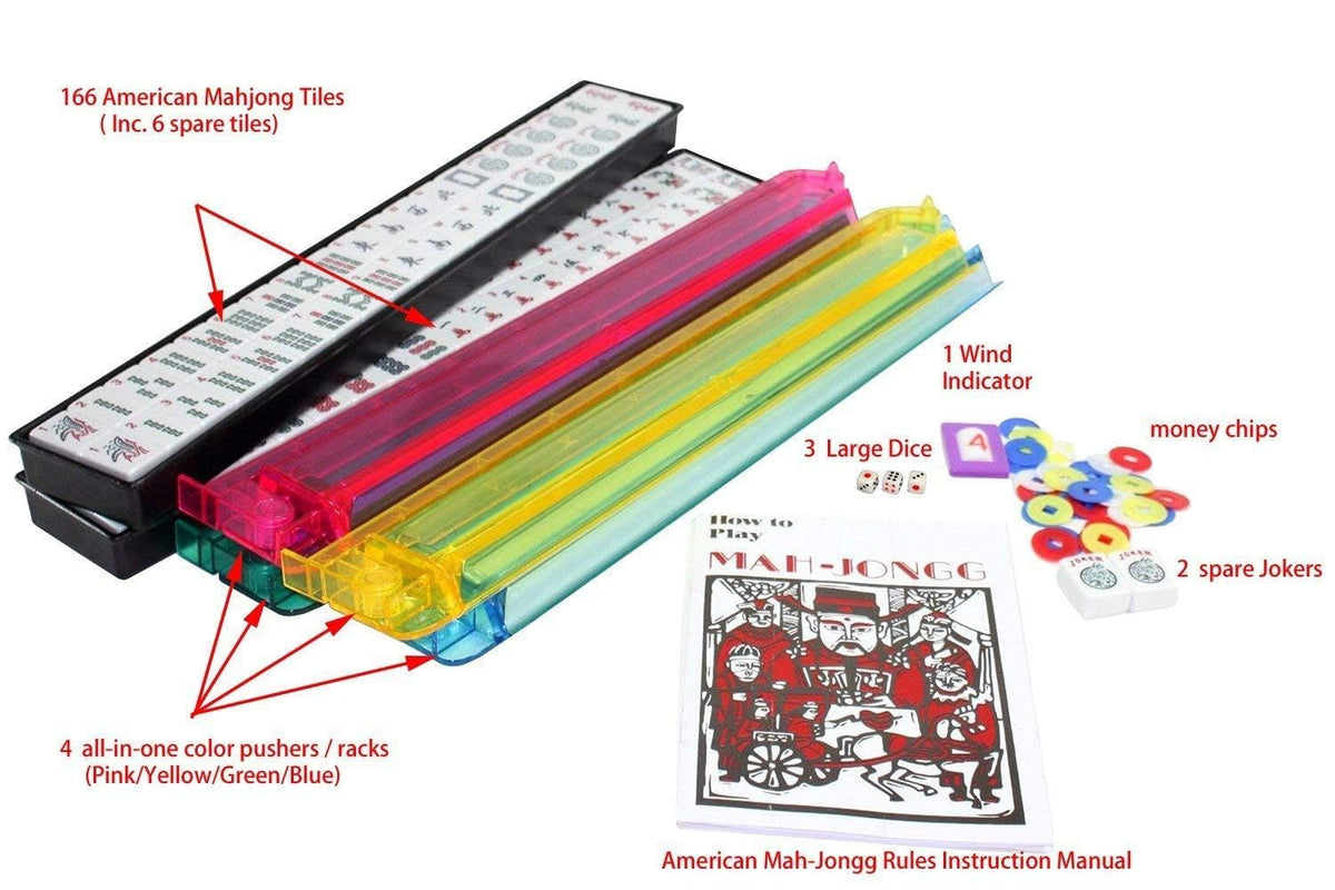 American Mahjong Set 166 Tiles with Soft Bag D657