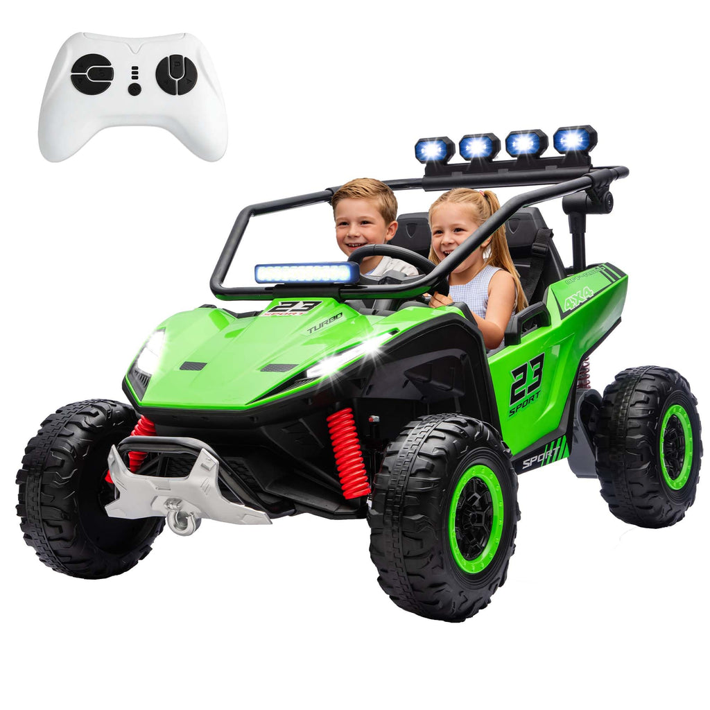 2-Seater Kids UTV with 4x200W Motor, 3-6MPH, Green R468587