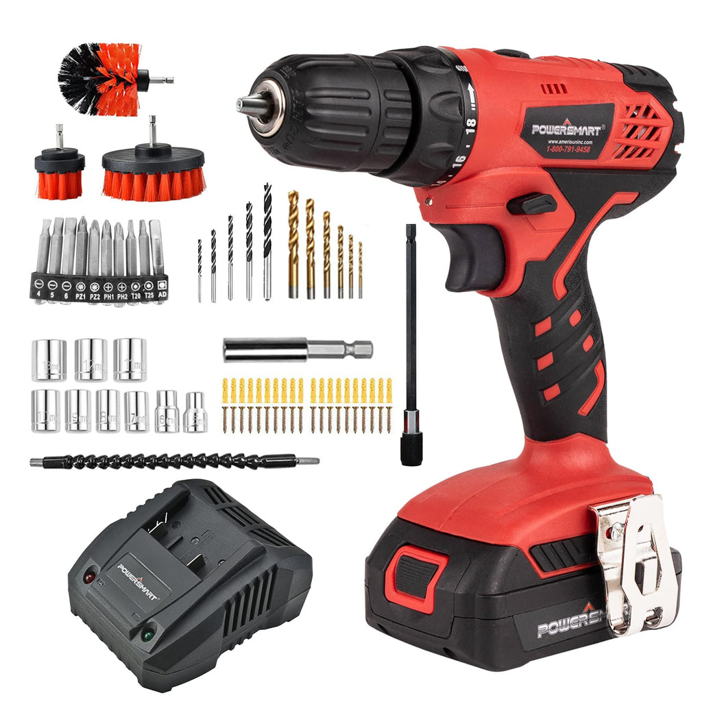20V Cordless Drill Driver Set with Battery and Charger U9369