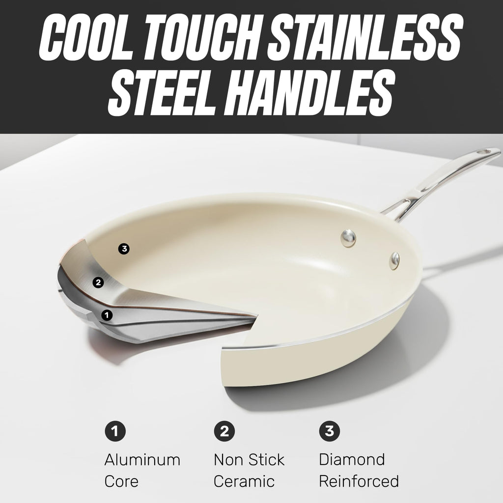 12 Pc Ceramic Cookware Set F9566