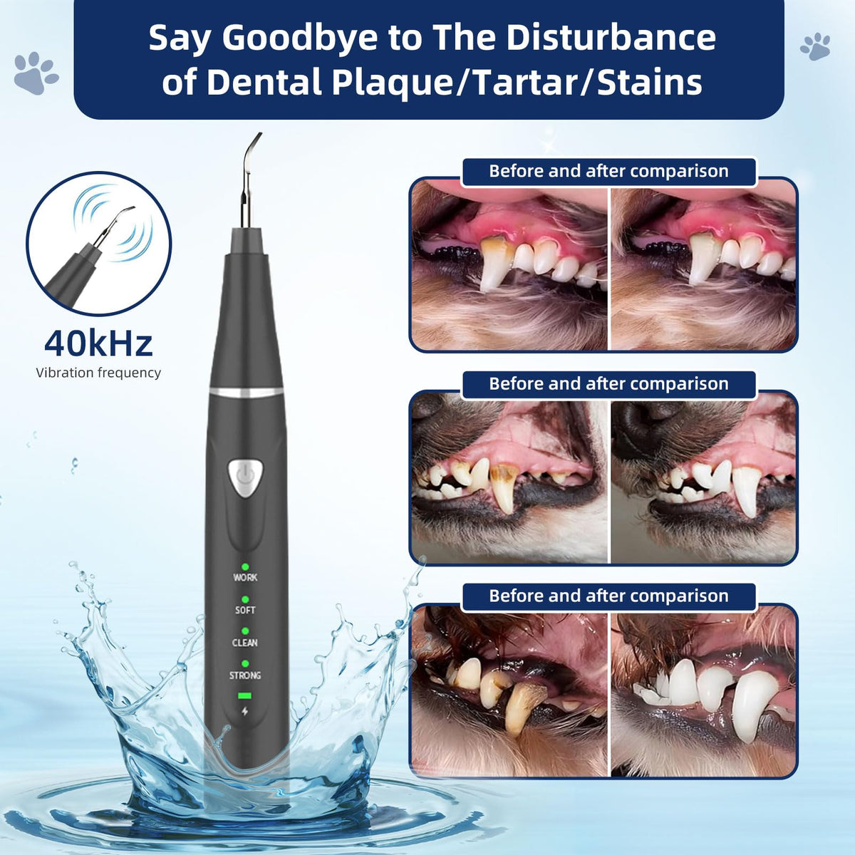 Ultrasonic Pet Plaque Remover with LED Light N696722