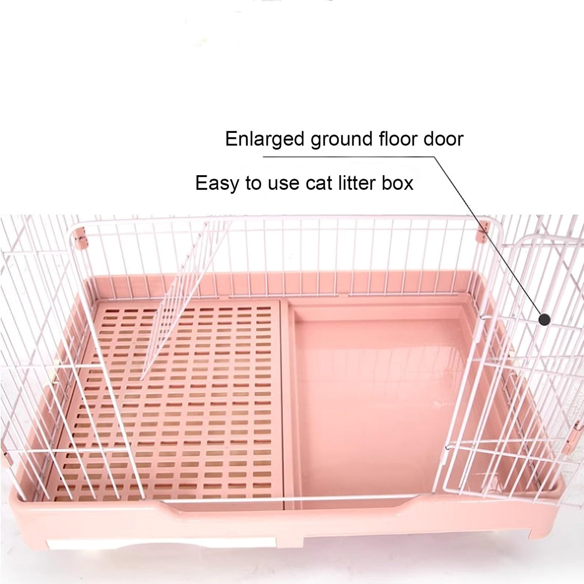 Foldable 4 Tier Detachable Cat Cage with Hammock A424400