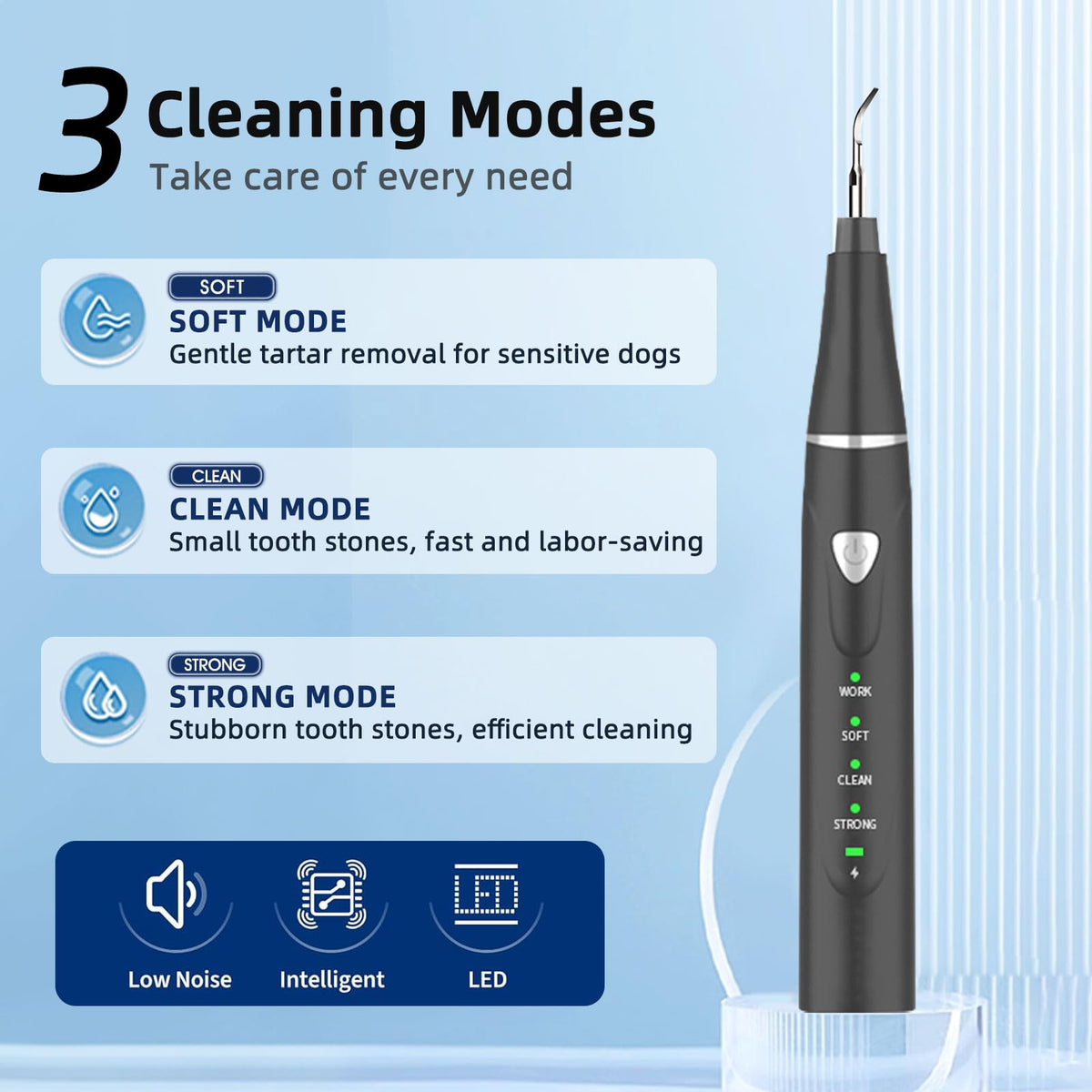 Ultrasonic Pet Plaque Remover with LED Light N696722