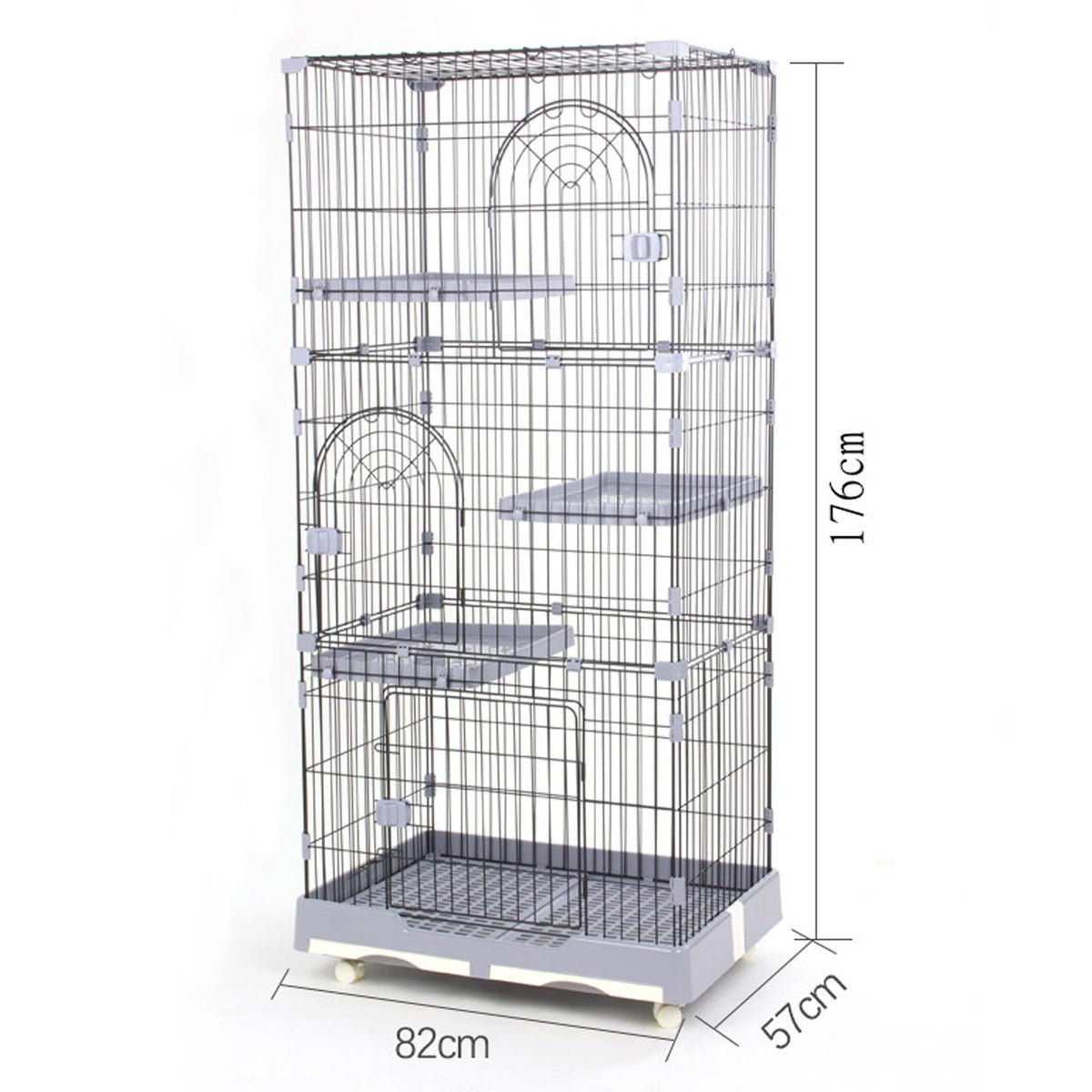 Foldable 4 Tier Detachable Cat Cage with Hammock A424400