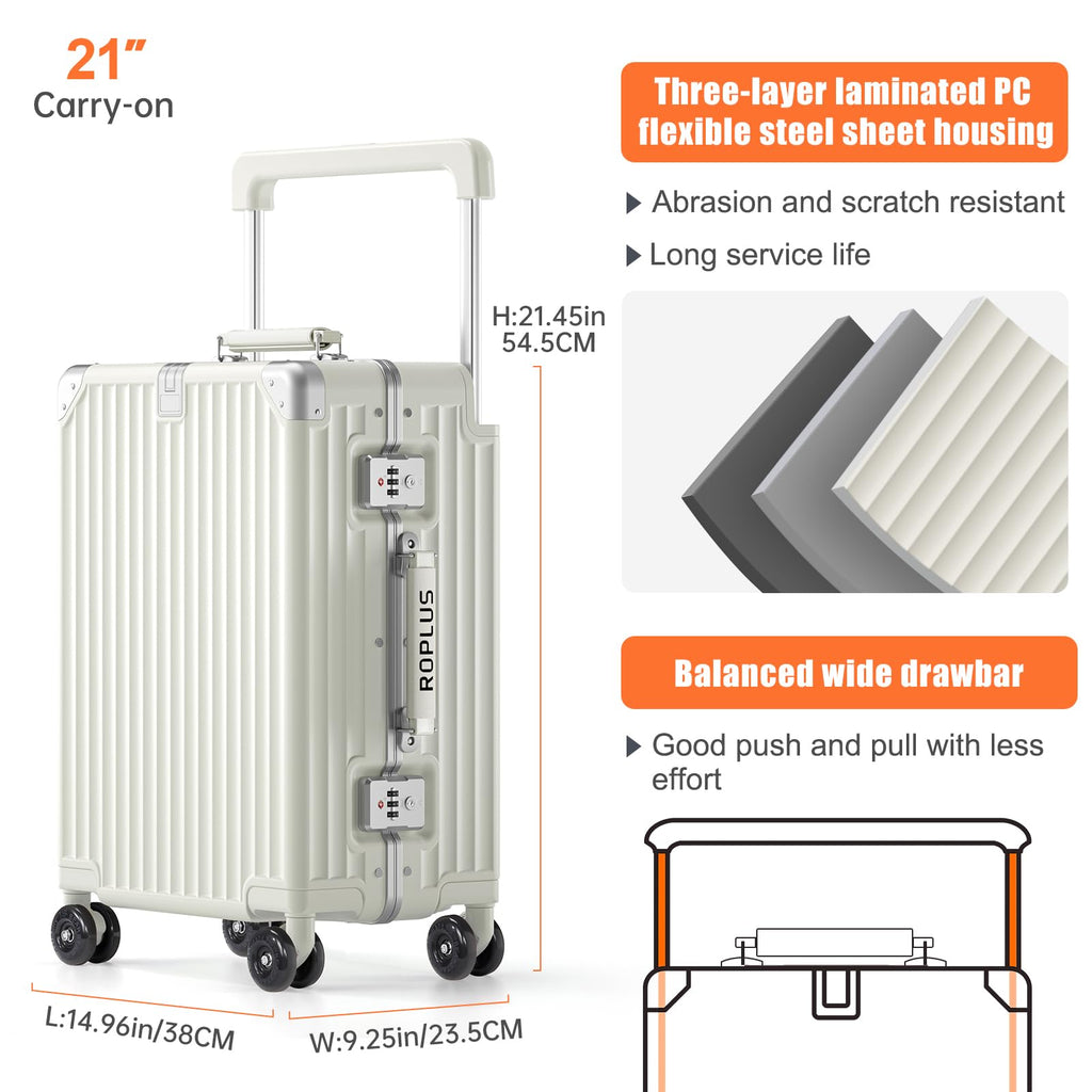 Aluminium Frame Carry on Luggage with TSA Lock C325