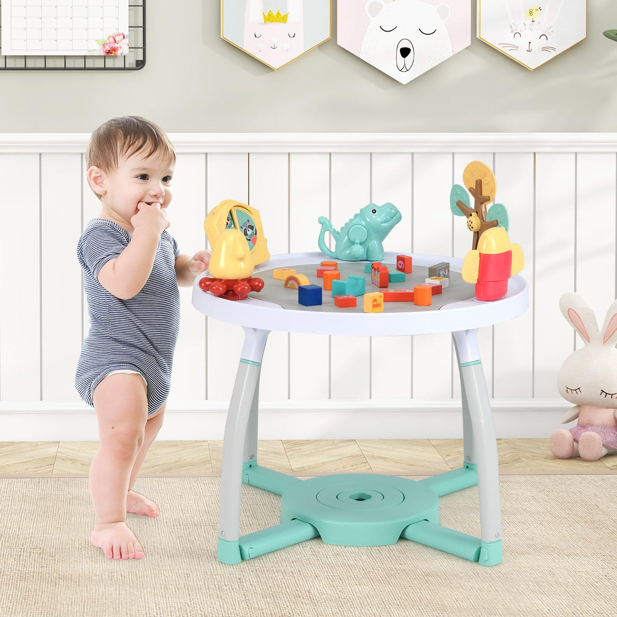 5 in 1 Baby Activity Center with Removable Toys White T11567