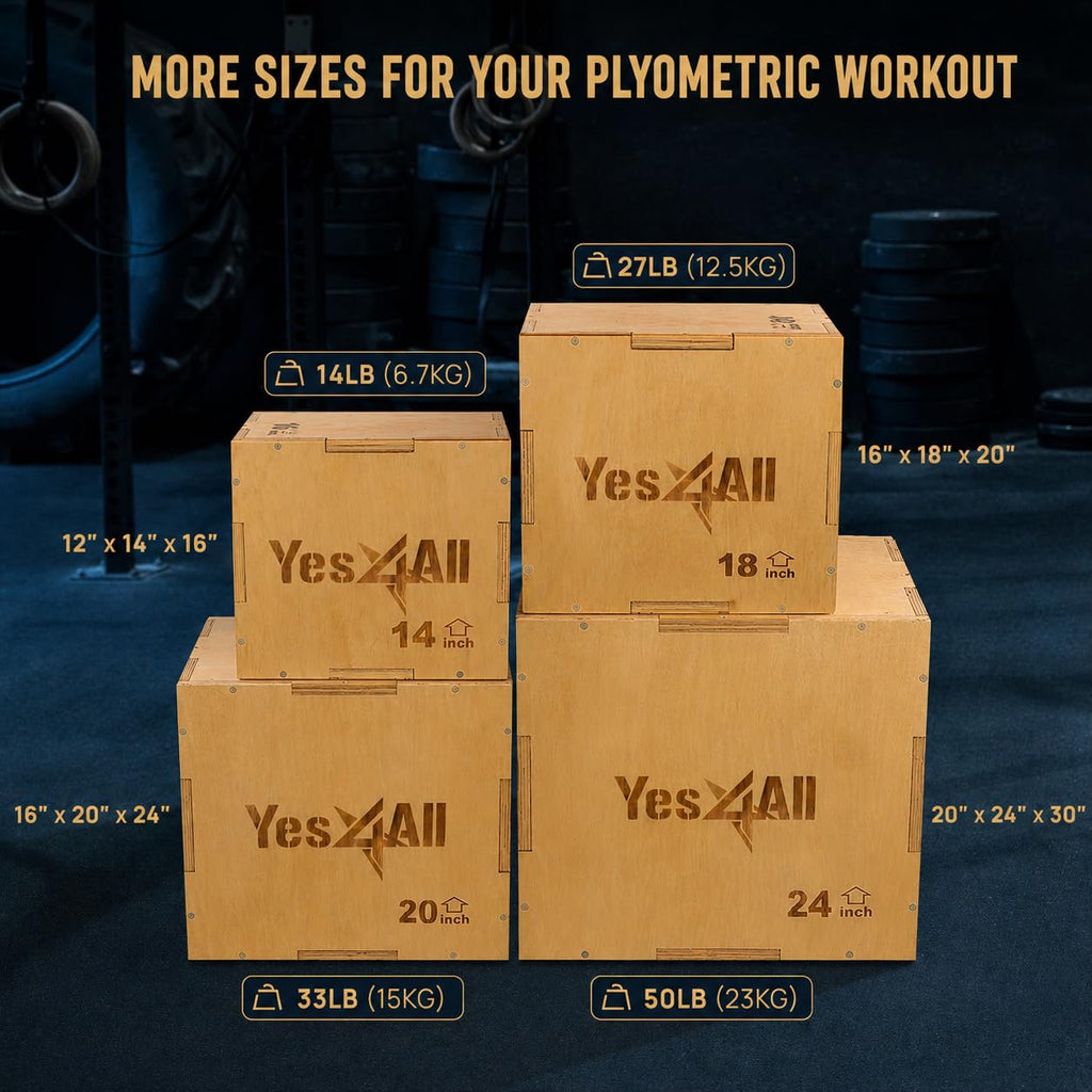 3-in-1 Wooden Plyo Box D53669