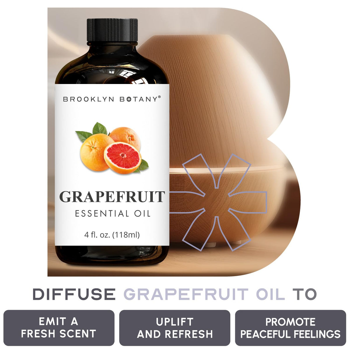 Lavender & Grapefruit Essential Oils 4 Fl Oz Pack of 2 N25547