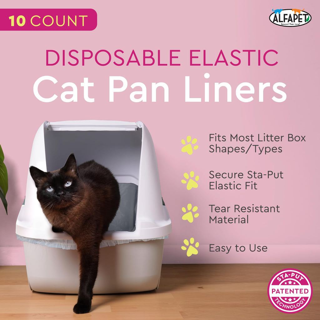Elastic Cat Litter Box Liners Extra Giant 10 Count K88932