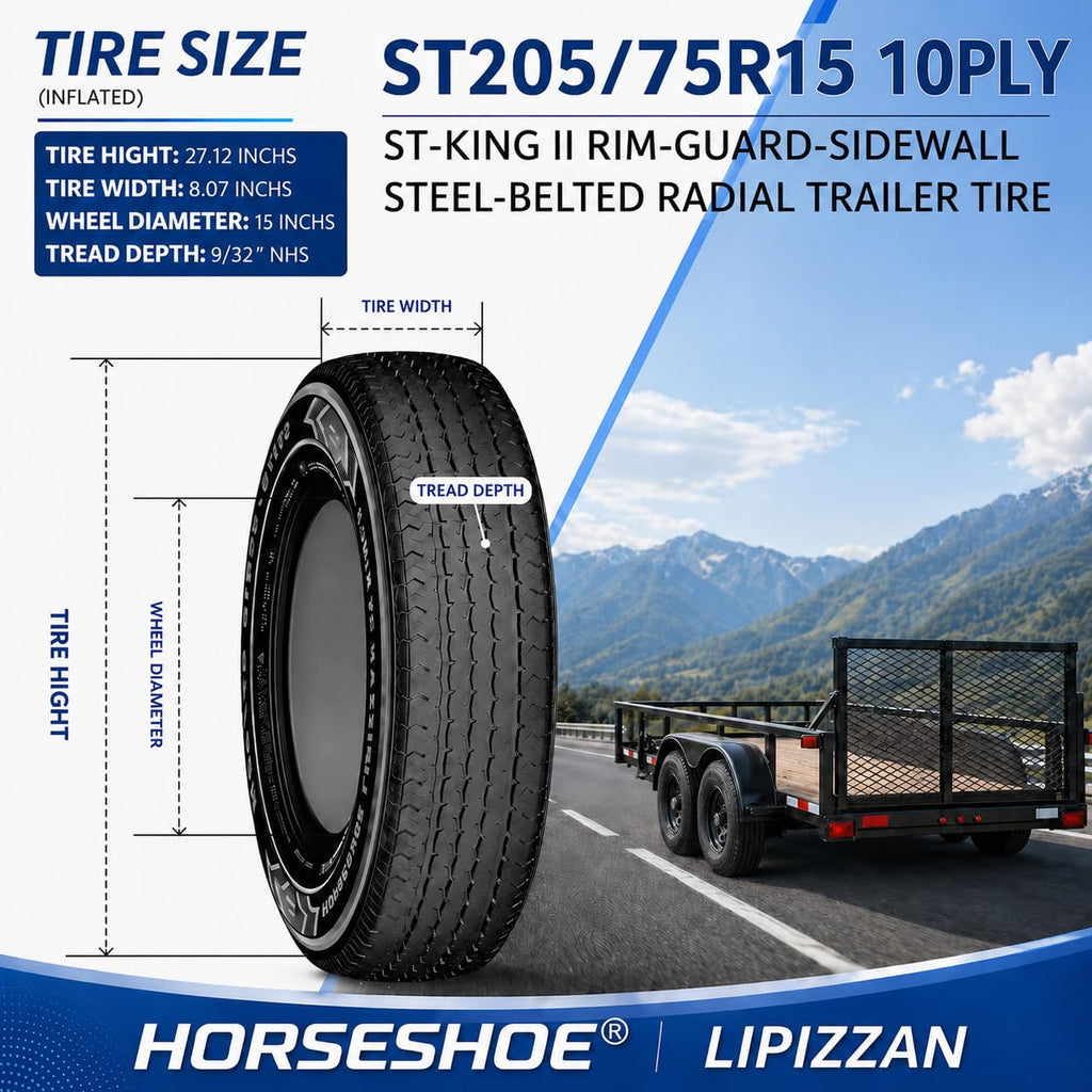 ST205/75R15 10-Ply Trailer Tires X94649
