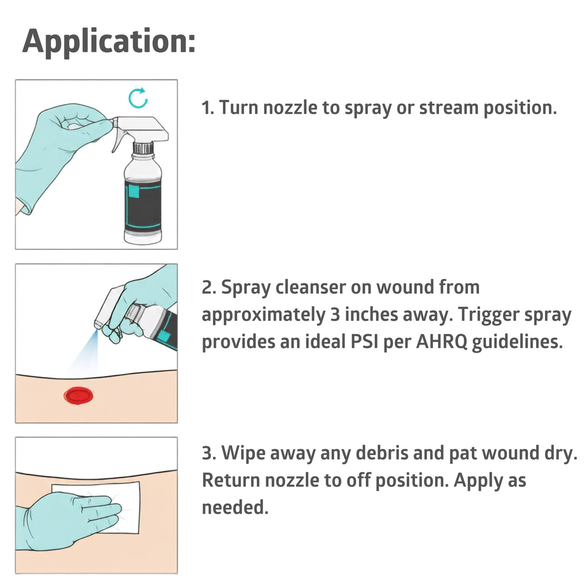 Wound Cleanser 16 Ounce Spray Bottle Pack of 6 P23706