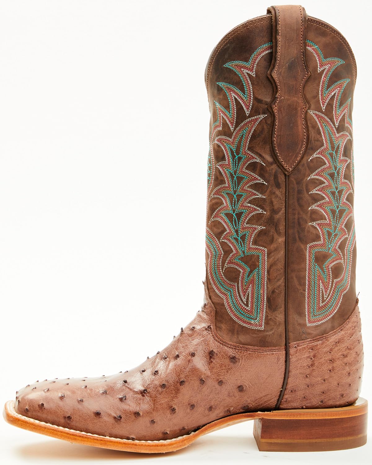 Men's Ostrich Western Boot Broad Square Toe O839