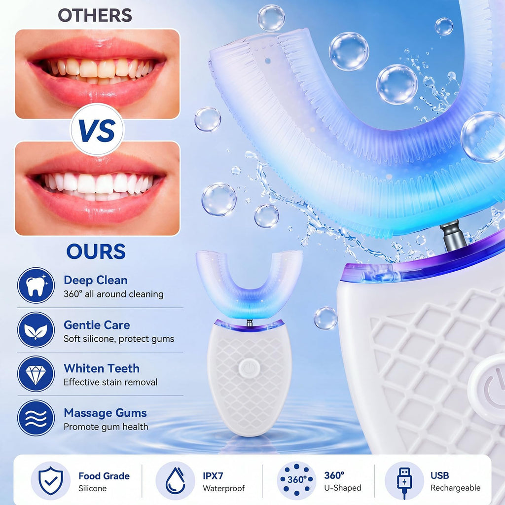 2 Pack U Shaped Automatic Toothbrushes E39469