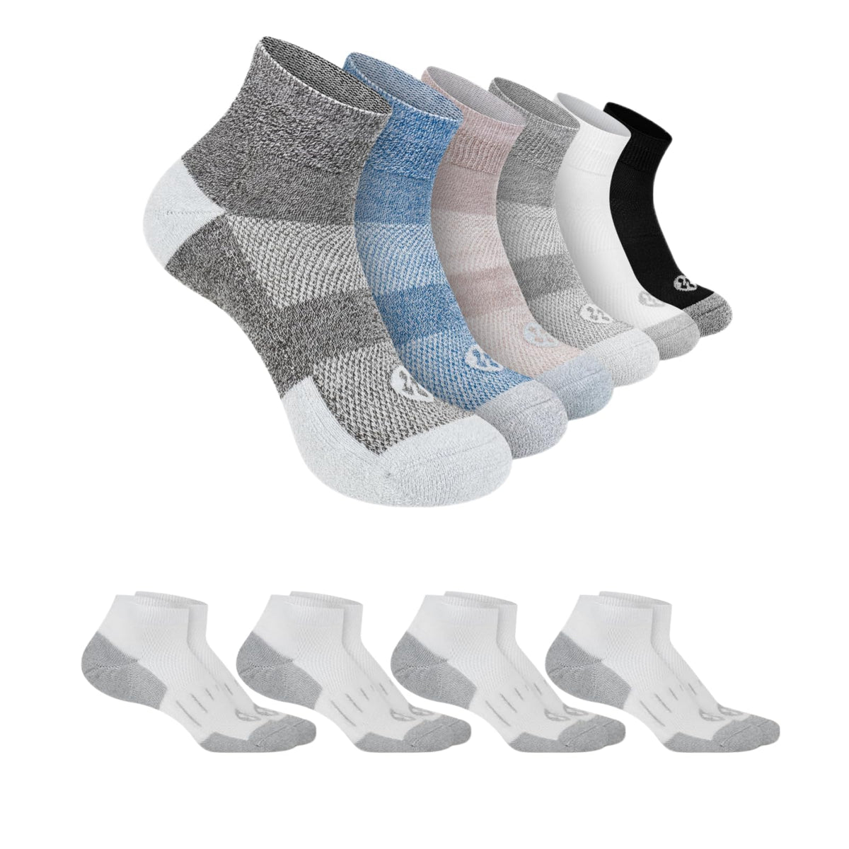 Diabetic Socks for Men, 10 Pairs Ankle & Low Cut Size 9-15 S505