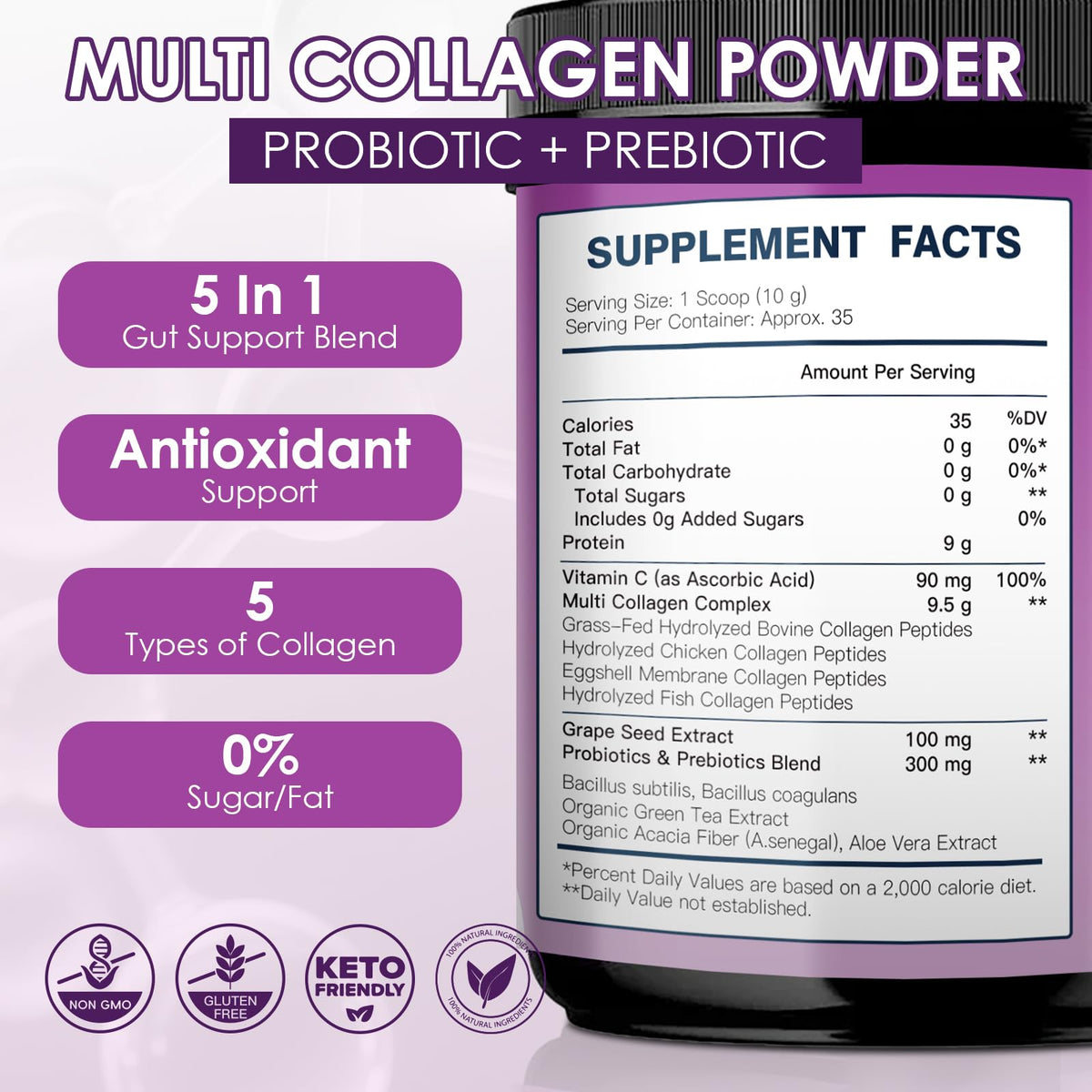 Collagen Peptides Powder with Probiotics W7289