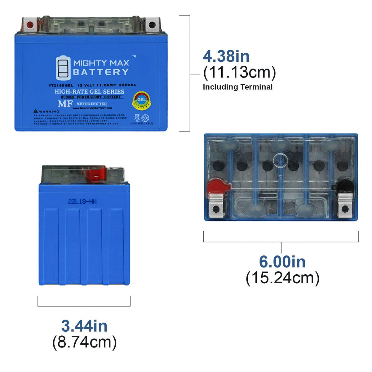 12V 11.2AH Replacement Battery 2 Pack Y7435