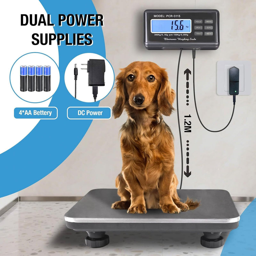 Heavy Duty Shipping Scale 660lbs Stainless Platform K93480