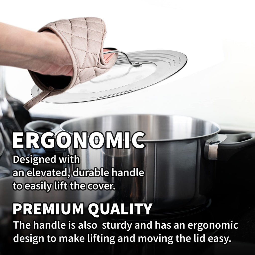 Tempered Glass Universal Lid with Steam Vent S67105