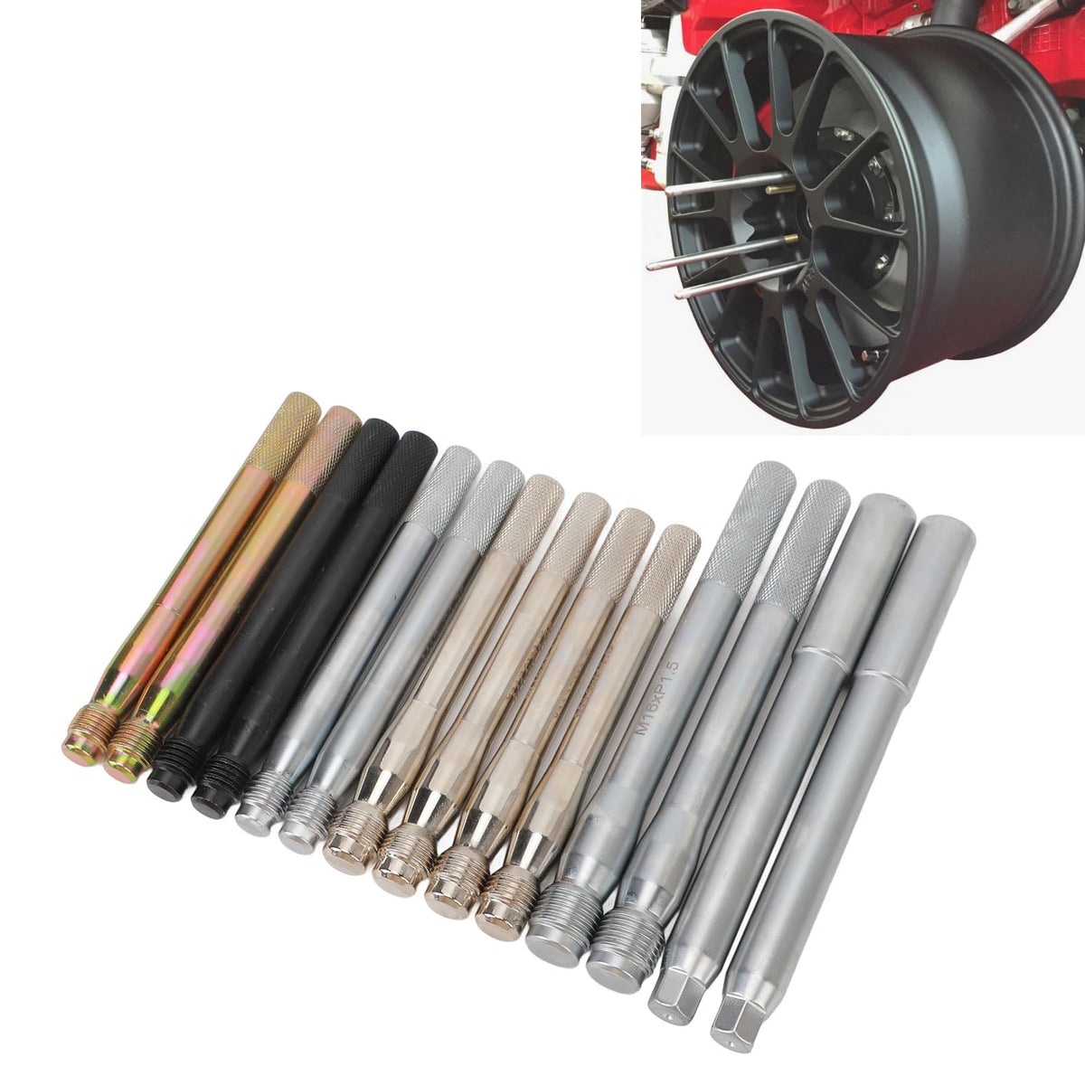 14 PCS Carbon Steel Wheel Alignment Pin with Storage Case P996533