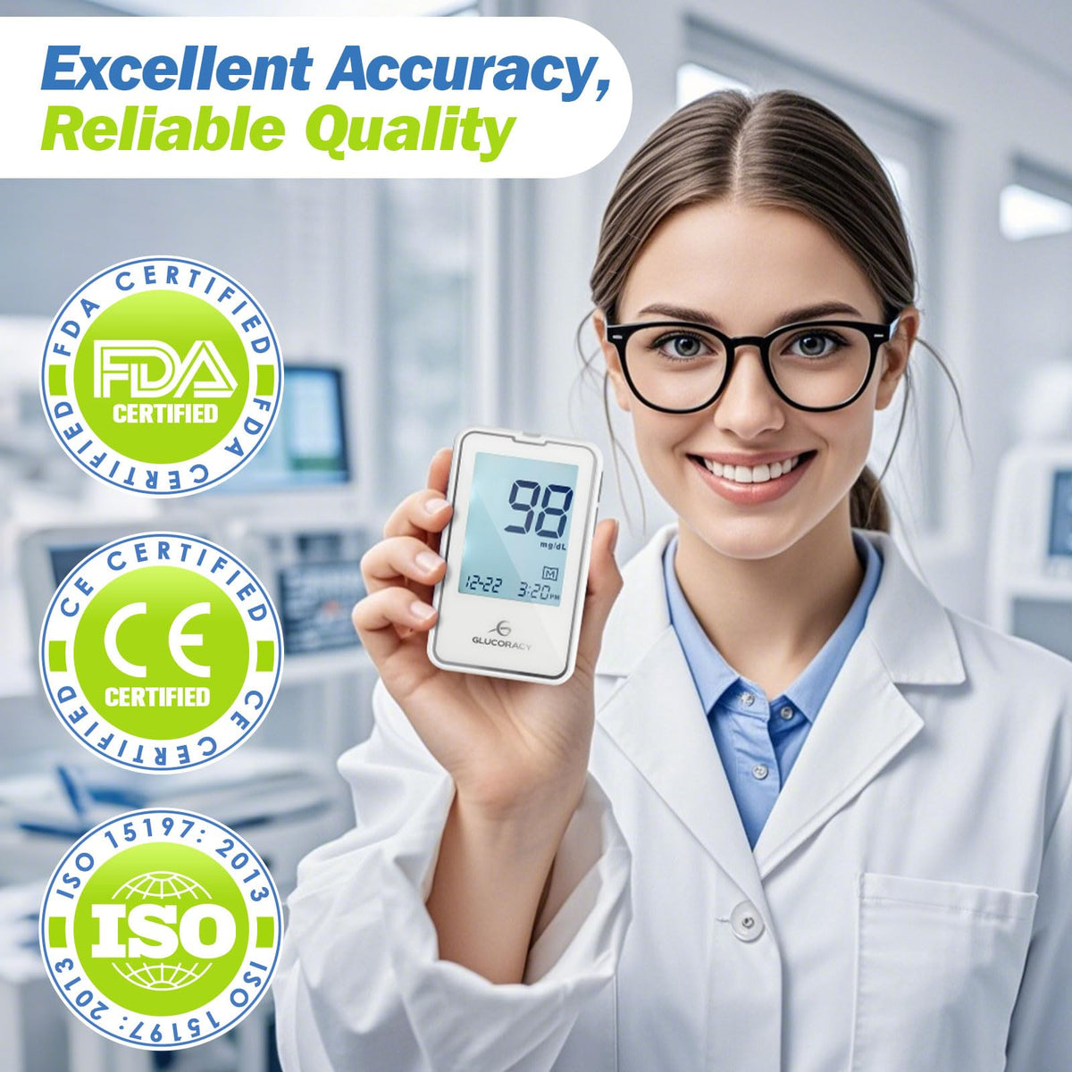 Blood Glucose Monitor Kit with 50 Test Strips I945928