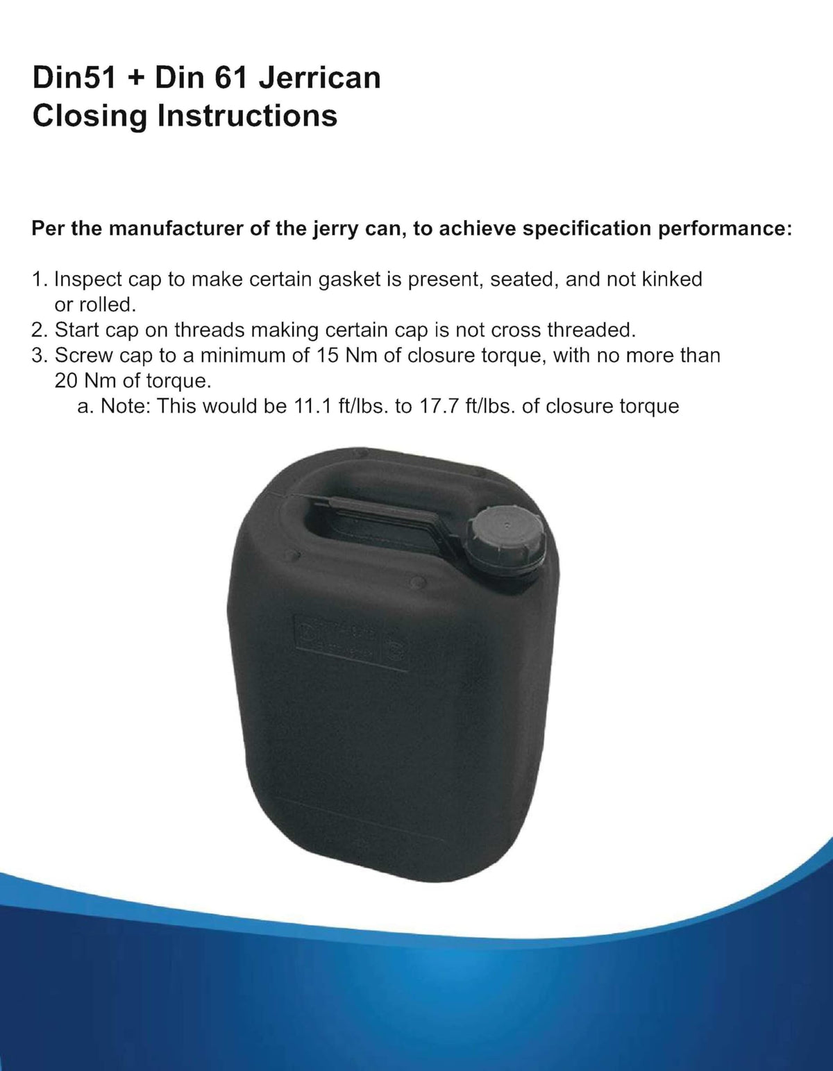 19 Liter (5 Gallon) Jerrican/Jug Overpack Kit W875