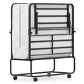 Twin Folding Bed Frame with Memory Foam Mattress P7963