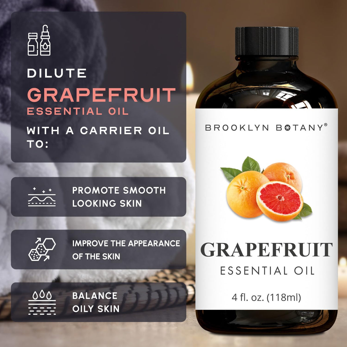 Lavender & Grapefruit Essential Oils 4 Fl Oz Pack of 2 N25547