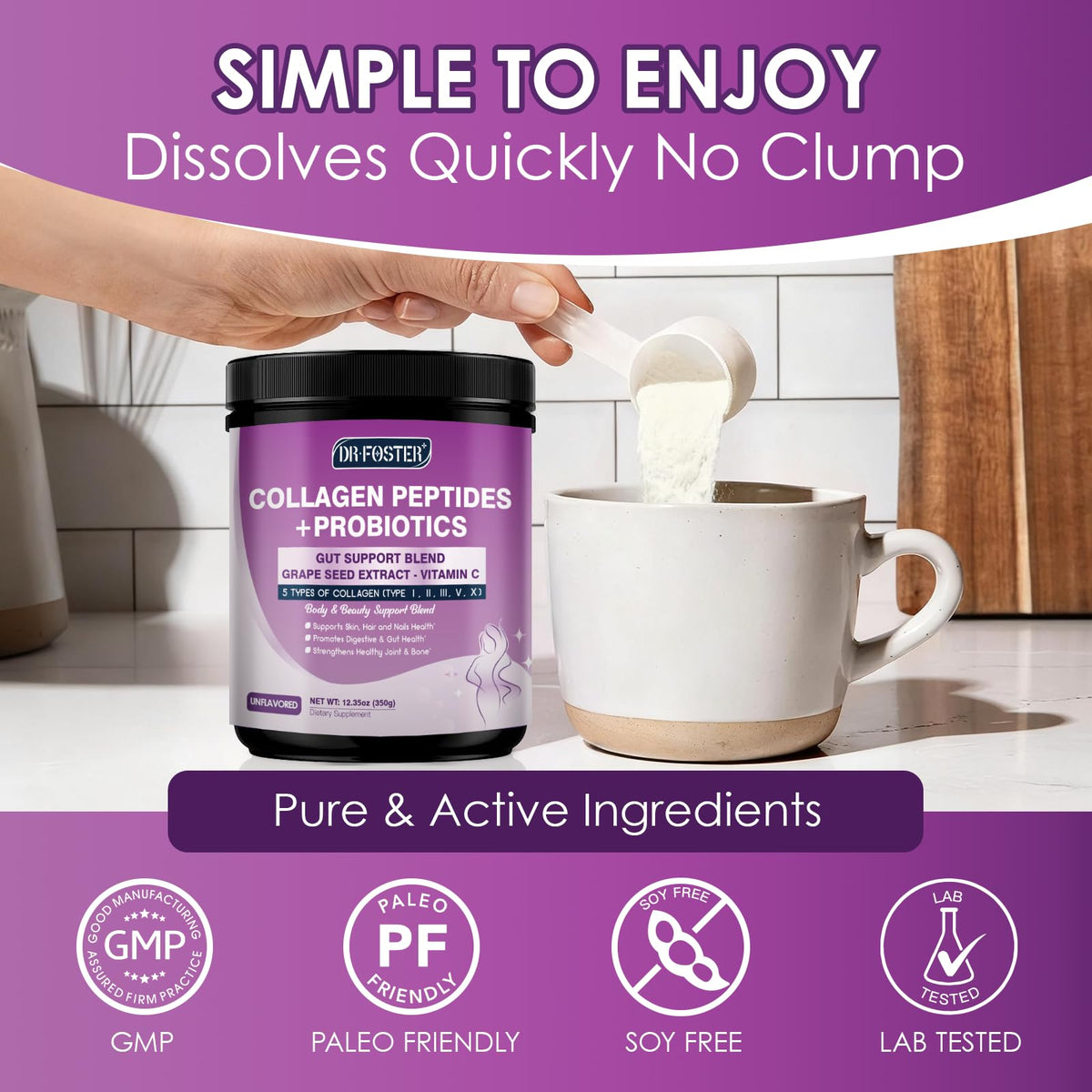 Collagen Peptides Powder with Probiotics W7289