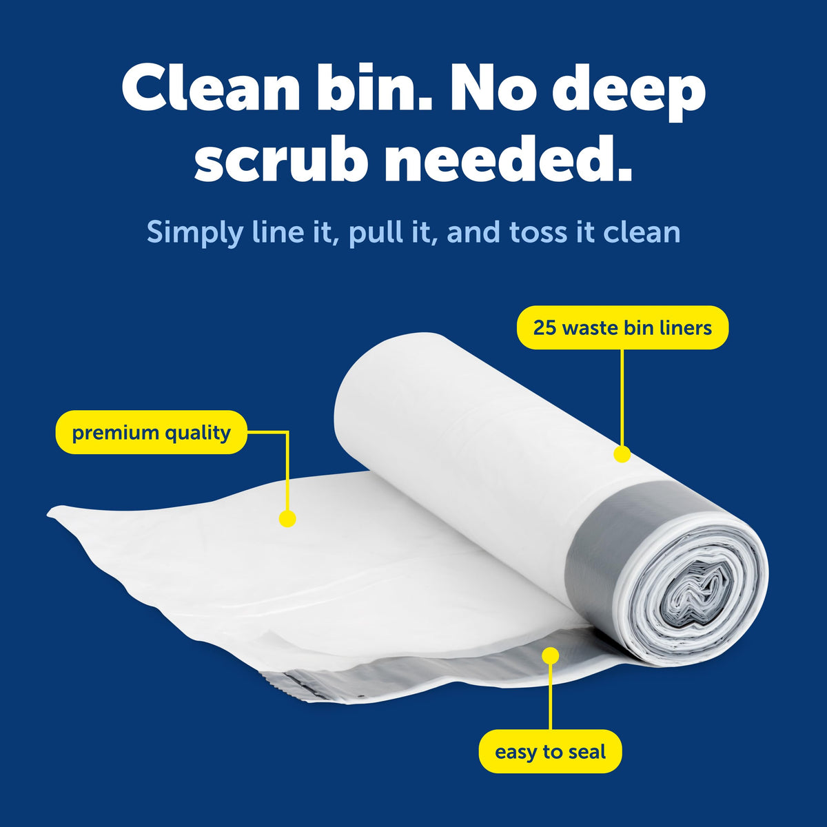 25 Count Litter Box Waste Bin Liners X391055