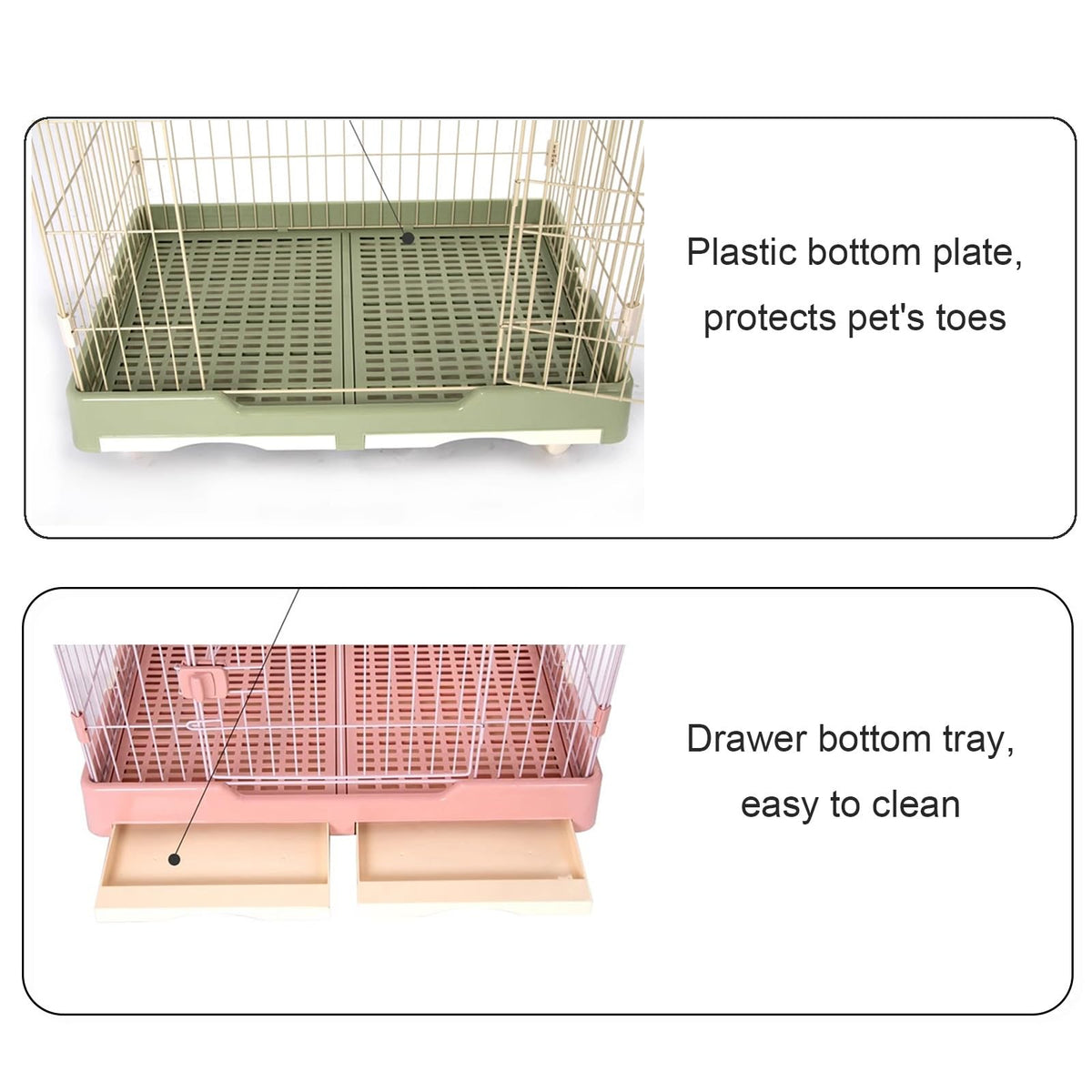 Foldable 4 Tier Detachable Cat Cage with Hammock A424400