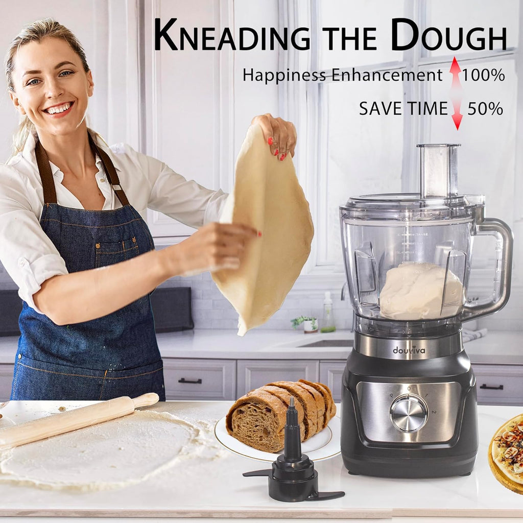 8-Cup Food Processor & Blender Combo, 1000W, Black I18351