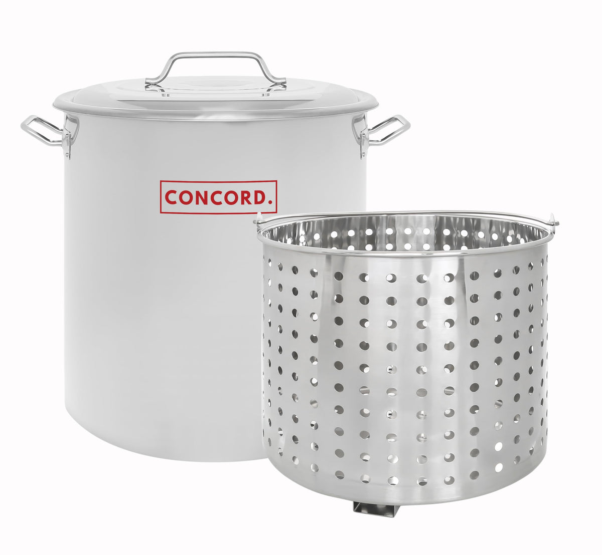 Stainless Steel 40 QT Stock Pot with Steamer Basket and Propane Burner U215