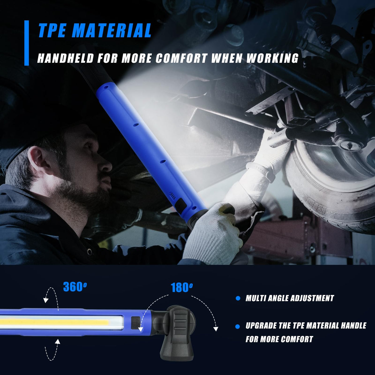 3000LM 5200mAh Rechargeable Magnetic IP54 Waterproof Cordless LED Work Light K890472