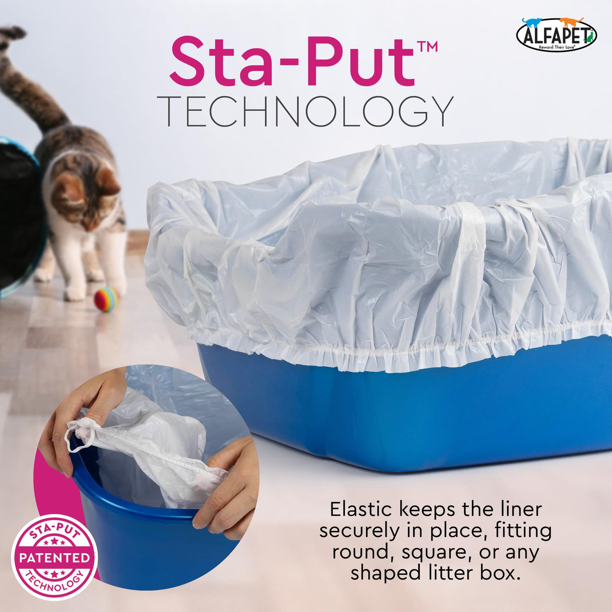 Elastic Cat Litter Box Liners Extra Giant 10 Count K88932
