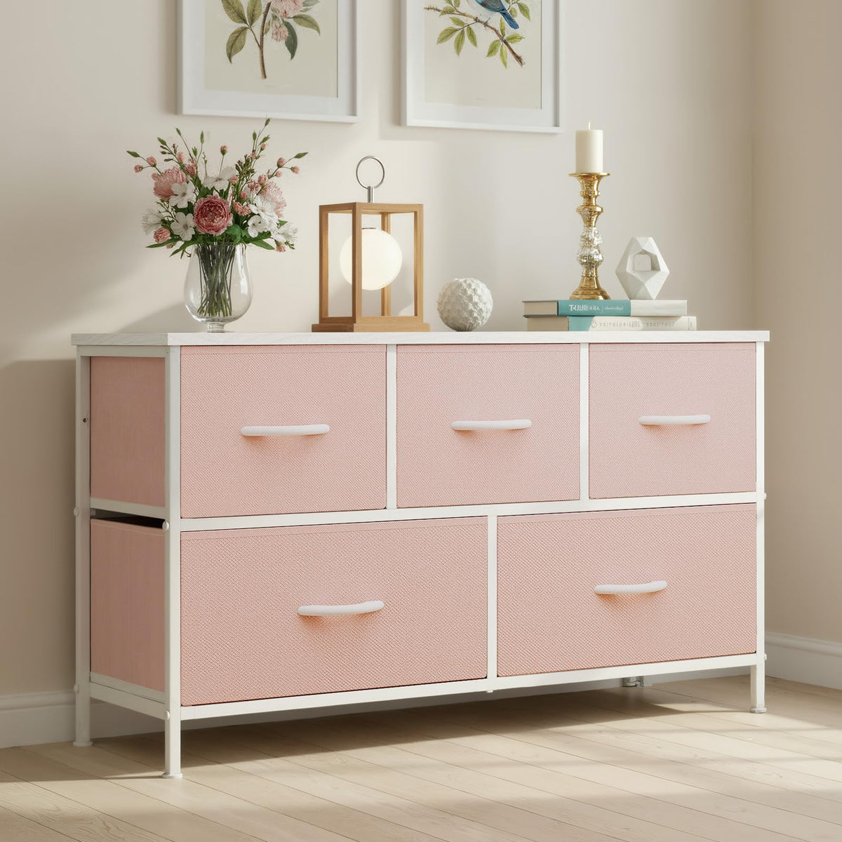 Pink 5 Drawer Dresser C72578
