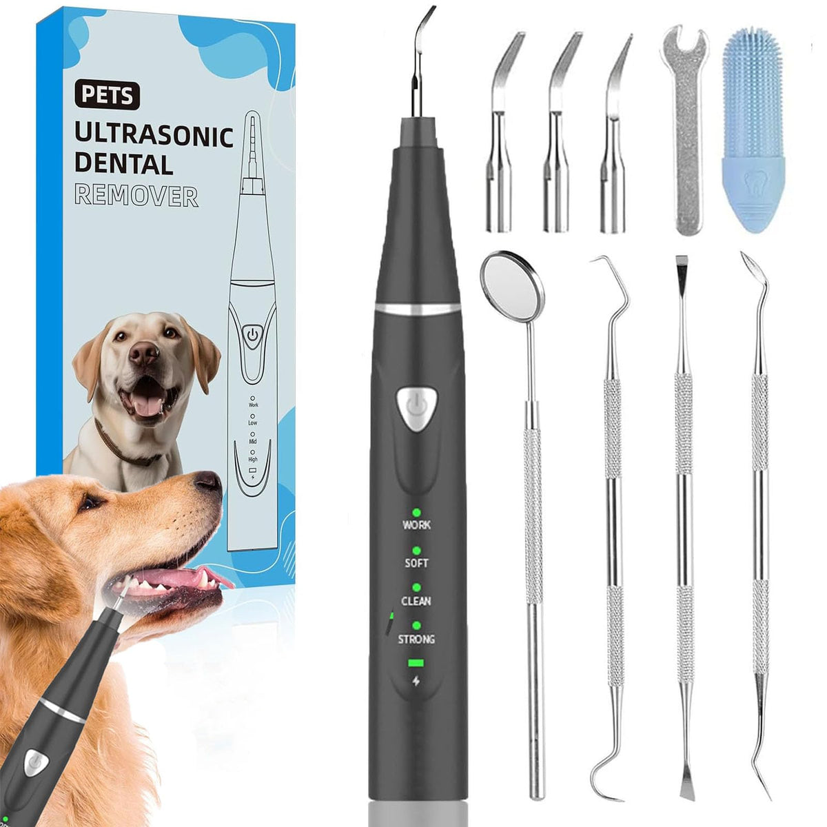 Ultrasonic Pet Plaque Remover with LED Light N696722