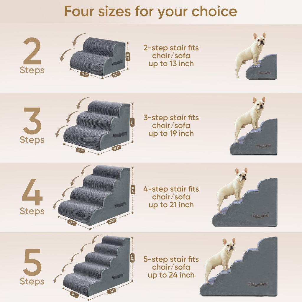 4-Step Grey Pet Stairs K537127