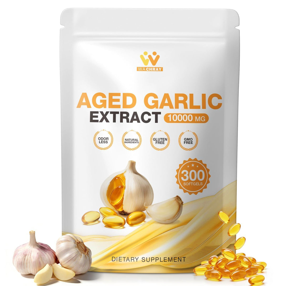 Odorless Garlic Extract Softgels 10000mg 300 Count I307227